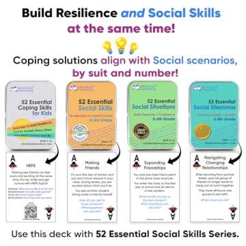 52 Essential Social Dilemmas: Skills for Kids & Teens to Thrive in Middle School - Conversation Cards Created by Teachers & Counselors for Family, Classroom, Counseling, Therapy Game (6-8 Grade)