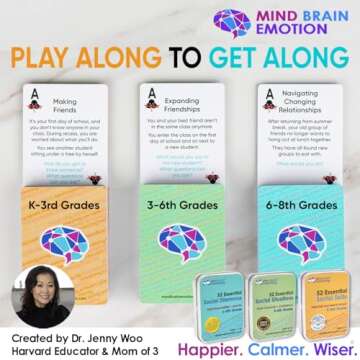 52 Essential Social Dilemmas: Skills for Kids & Teens to Thrive in Middle School - Conversation Cards Created by Teachers & Counselors for Family, Classroom, Counseling, Therapy Game (6-8 Grade)