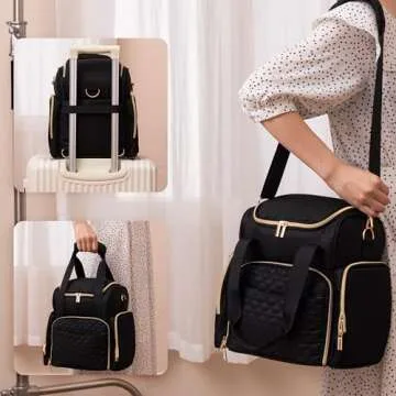 HBselect Large Makeup Cosmetic Bag with Removable Cases