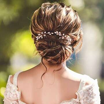 Unicra Bride Crystal Hair Pins for Weddings and Events