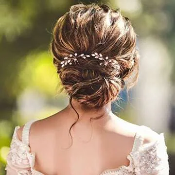 Unicra Bride Crystal Hair Pins for Weddings and Events
