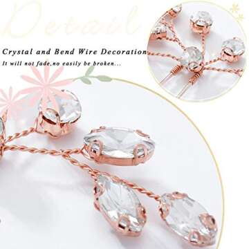 Unicra Bride Crystal Hair Pins for Weddings and Events