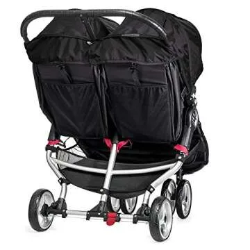 Baby Jogger City Mini Double Stroller - 2016 | Compact, Lightweight Double Stroller | Quick Fold Baby Stroller, Black/Gray