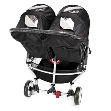 Baby Jogger City Mini Double Stroller - 2016 | Compact, Lightweight Double Stroller | Quick Fold Baby Stroller, Black/Gray