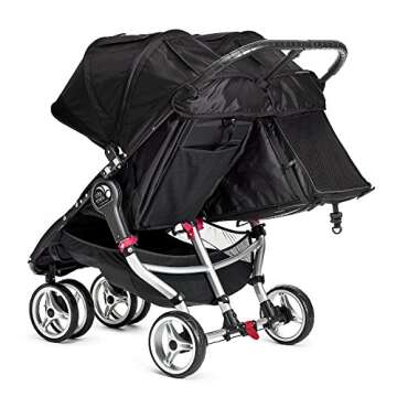 Baby Jogger City Mini Double Stroller - 2016 | Compact, Lightweight Double Stroller | Quick Fold Baby Stroller, Black/Gray