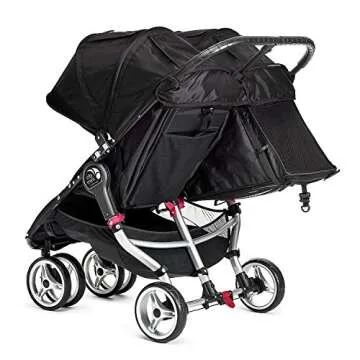 Baby Jogger City Mini Double Stroller - 2016 | Compact, Lightweight Double Stroller | Quick Fold Baby Stroller, Black/Gray