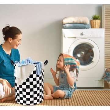 HIYAGON Boys Laundry Basket hamper Kids Storage Basket Car Toy Organizer Bins for Room Decor,Gift Ba...