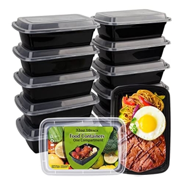 WGCC Meal Prep Containers 10 Pack BPA-Free 32oz Storage