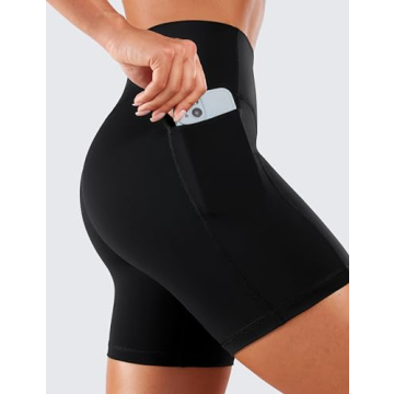CRZ YOGA Women's Biker Shorts with Pockets - 6 Inch