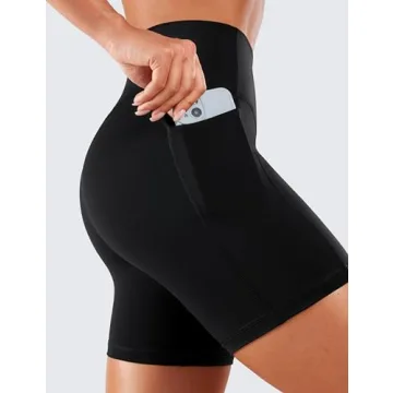 CRZ YOGA Women's Biker Shorts with Pockets - 6 Inch