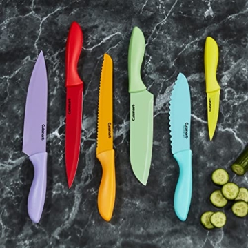 Cuisinart Colorful 12-Piece Knife Set with Blade Guards