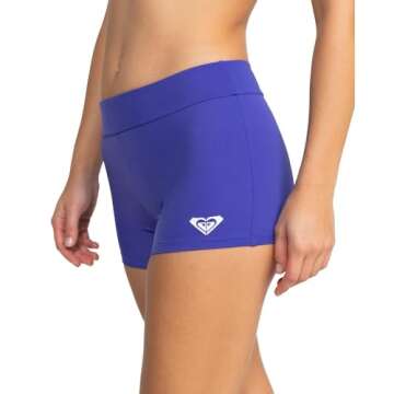 Roxy Women's Beach Biker Workout Shorts in Bluing Exc