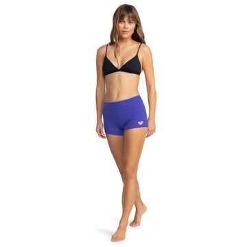 Roxy Women's Beach Biker Workout Shorts in Bluing Exc