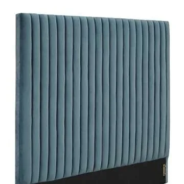 Luxury Handcrafted Tufted Velvet King Bed by TOV