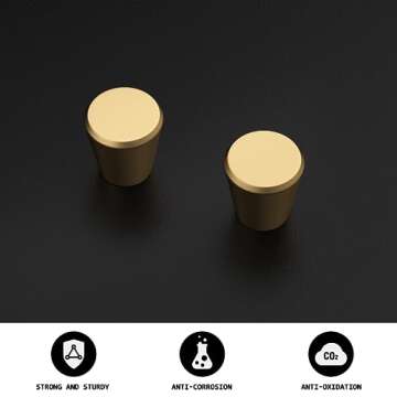 homdiy Matte Gold Cabinet Knobs – Elegant Drawer Handles