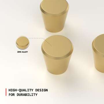 homdiy Matte Gold Cabinet Knobs – Elegant Drawer Handles