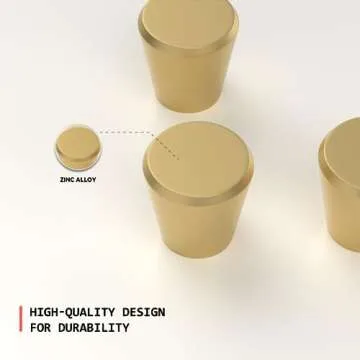 homdiy Matte Gold Cabinet Knobs – Elegant Drawer Handles