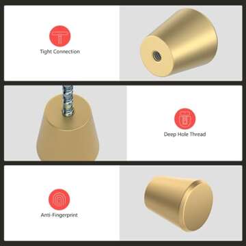 homdiy Matte Gold Cabinet Knobs – Elegant Drawer Handles