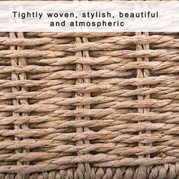 Women's Straw Bag Vintage Basket Purse Summer Beach Handbag Rattan Crossbody Bag Casual Vacation (Ha...