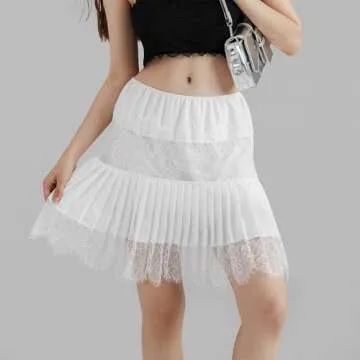 Chic Women Lace Mini Skirt for Every Occasion in White