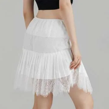 Chic Women Lace Mini Skirt for Every Occasion in White