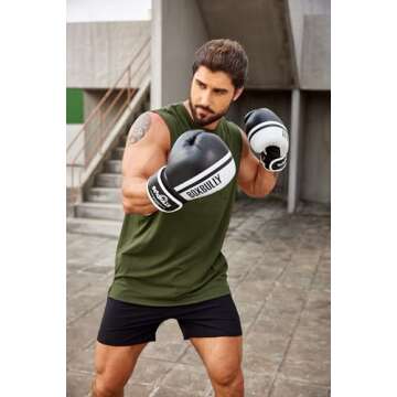 COOFANDY Men Bodybuilding 2 Pack Tank Top Gym Workout Shirt Bodybuilding T Shirt