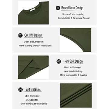 COOFANDY Men Bodybuilding 2 Pack Tank Top Gym Workout Shirt Bodybuilding T Shirt