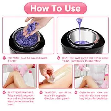 Waxing Kit, Gardom Wax Warmer Painless Hair Removal Wax Kit With 4 Bags Hard Wax Beans 20 Wax Applicator Sticks,home Waxing Kit For Full Body, Legs, Face, Eyebrows, Bikini,wax Warmer Kit For Women