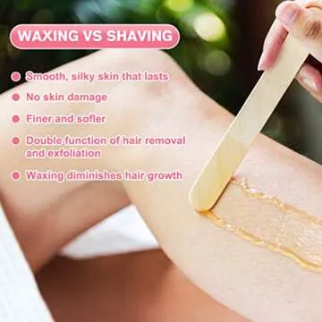 Waxing Kit, Gardom Wax Warmer Painless Hair Removal Wax Kit With 4 Bags Hard Wax Beans 20 Wax Applicator Sticks,home Waxing Kit For Full Body, Legs, Face, Eyebrows, Bikini,wax Warmer Kit For Women