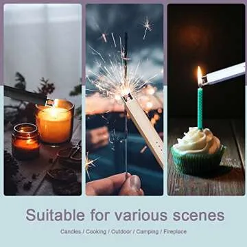 JETPRO Electric Arc Windproof Lighter Flameless USB Rechargeable Lighter with Safety Lock for Candle BBQ Camping (Black)