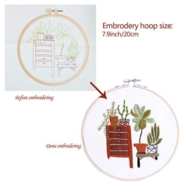VZZBOO Beginner Embroidery Kits with Gorgeous Designs