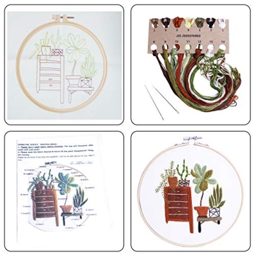 VZZBOO Beginner Embroidery Kits with Gorgeous Designs