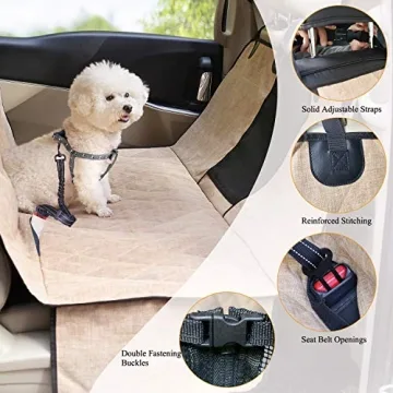 VIVAGLORY Waterproof Dog Car Seat Cover for All Cars