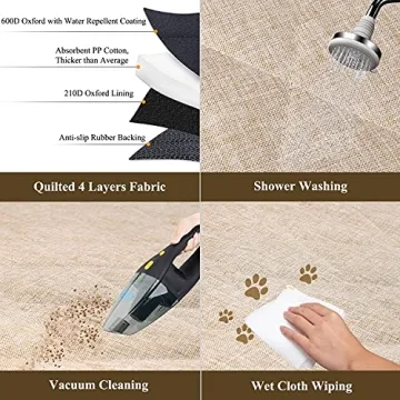 VIVAGLORY Waterproof Dog Car Seat Cover for All Cars