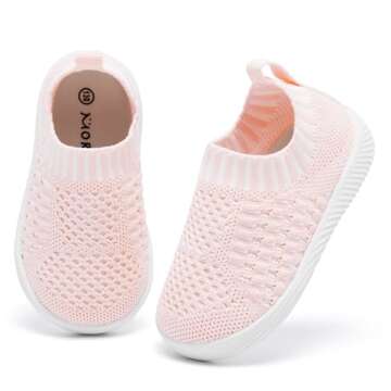MORENDL Toddler Shoes Baby Walking Sock Shoes Non-Slip Breathable Boys & Girls Sneakers Infant Tenni...