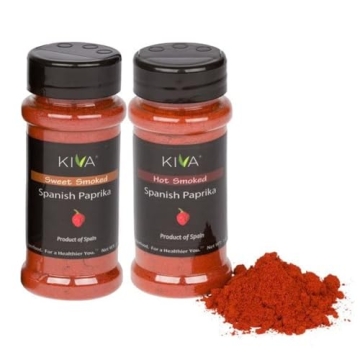 Kiva Premium Authentic Smoked Spanish Paprika Duo - 2 Pack 4 oz