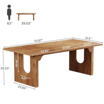 Tribesigns Modern Executive Desk, 70.9" Large Office Computer Desk, Conference Table Meeting Room Ta...