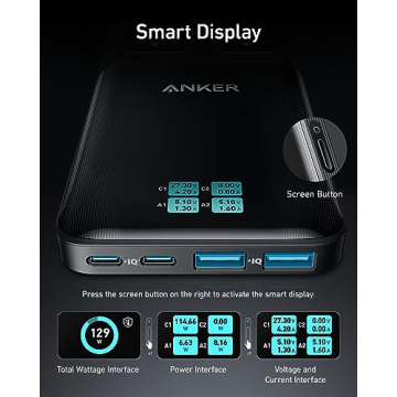 Anker Prime 6-in-1 USB C Charging Station, 140W Compact Power Strip for Work and Travel, 5 ft Detachable Extension Cord with 6 Ports, for iPhone 15/15 Plus/15 Pro/15 Pro Max(Non-Battery, Non-Wireless)