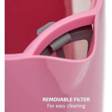 OVENTE Electric Kettle Hot Water Heater 1.8 Liter - BPA Free Fast Boiling Cordless Water Warmer - Auto Shut Off Instant Water Boiler for Coffee & Tea Pot - Pink KP413P