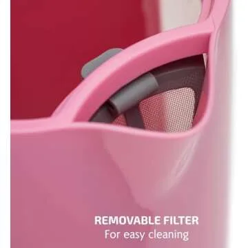 OVENTE Electric Kettle Hot Water Heater 1.8 Liter - BPA Free Fast Boiling Cordless Water Warmer - Auto Shut Off Instant Water Boiler for Coffee & Tea Pot - Pink KP413P