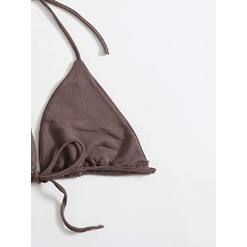 Verdusa Women's Stylish Halter Top Shorts Set Mocha Brown