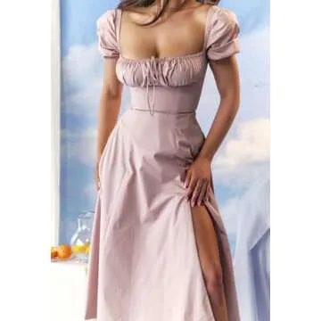 Women's Floral Cottagecore Maxi Dress - Elegant & Flowy