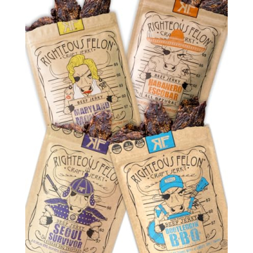 Righteous Felon Beef Jerky Variety Pack | High Protein Snacks