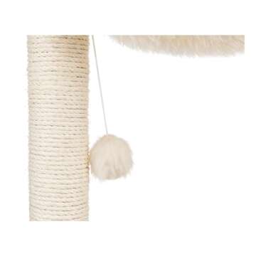 TRIXIE Baza Scratching Post with Hammock | 16" Base, Cream, Small