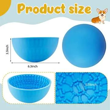 Patelai 2 Pcs Dog Enrichment Lick Bowls Silicone Freeze Bowls Interactive Cat Licking Mats Slow Feed...