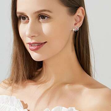 Fashionable PANSHI Sterling Silver Earrings for Women