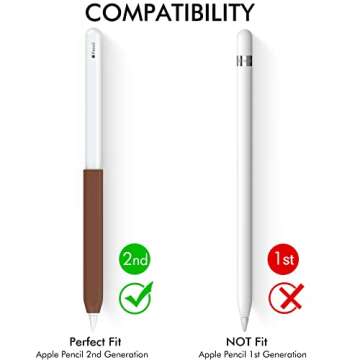 NIUTRENDZ 3 Pack Silicone Grip for Apple Pencil 2nd Generation & USB-C Ergonomic Case Cover Sleeve (...