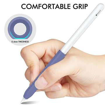 NIUTRENDZ Silicone Grip for Apple Pencil 2nd Gen & USB-C