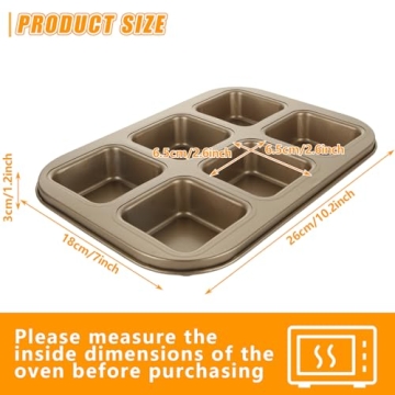 ABuff Non-Stick Square Muffin Pan Set for Baking