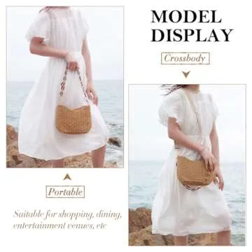 GOKTOW Straw Purse Bag for Summer Travel and Beach